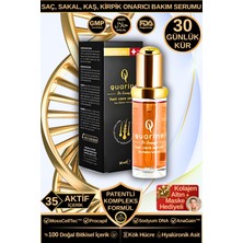 Dr. Sammy's Quarine Onarıcı Premium Saç Serumu (1 Aylık) Dökülmelere Karşı Bitkisel Kök Hücre Ekstratları, Vitamin ve Mineral Içeren %100 Saf ve Doğal Saç, Sakal, Kaş, Kirpik için Serum