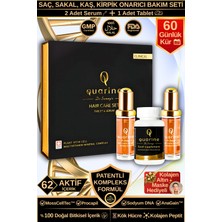 Dr. Sammy's Quarine 2 Aylık Saç Bakım Seti (2 Serum+1 Multivitamin) Dökülme ve yıpranma Karşıtı Bitkisel Kök Hücre Ekstratları, Vitamin, Mineral İçeren Saç, Sakal, Kaş ve Kirpik Onarıcı Premium Set