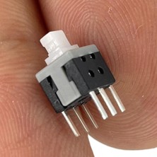 Voltaj IC-196A 6 Pinli Bacaklı Kalıcılı Yaylı Push Buton 6X6MM
