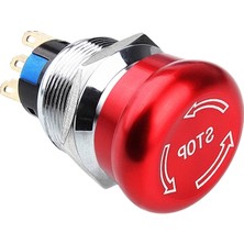 Voltaj 22M-Q1 22MM Metal Acil Stop Butonu 2no+2nc - Logolu