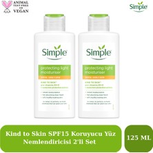 Simple Kind to Skin SPF 15 Güneş Korumalı Nemlendirici 12 Saatlik Nem 125 ML 2'li Set