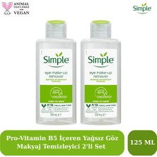 Simple Kind To Skin Suya Dayanıklı Maskarayı Çıkaran Yağsız Makyaj Temizleyicisi 125 ml 2'li Set