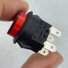 Swion IC-180N Buton Plastik 22MM 12V 4p Kırmızı