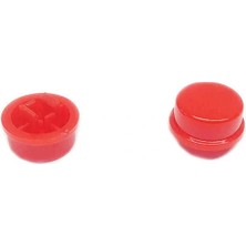 China Buton 12X12 Yuvarlak Kırmızı Kapak