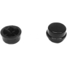 China Buton 12X12 Yuvarlak Siyah Kapak