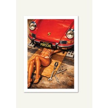 Shule Art Studio Porsche No.2 | Çerçeveli / Çerçevesiz Dekoratif Duvar Tablosu Posteri