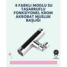 Marsilyan Krom Kaplamalı Çok Fonksiyonlu Musluk Başlığı | Paslanmaz Malzeme