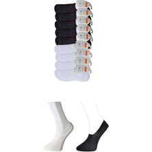 Vexor Siyah ve Beyaz Erkek Babet Çorap 9 Çift