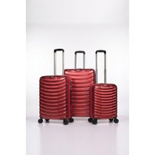 Ground Metalic Abs Gövdeli Tsa Şifreli Dayanıklı 3'lü Valiz Seti