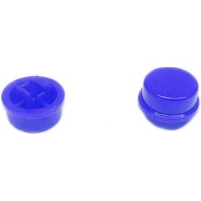 China Buton 12X12 Yuvarlak Mavi Kapak