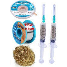 MHM Mechanic /lehim Teli 40GR 0,3mm Lehim Toplama CP-2515 Emme Teli 2,5mm Havya Ucu Temizleme Teli Set ST04