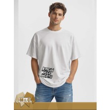 M.Ç Family Store Unisex Oversize Tişört  Özel Tasarım Street Style Trendy Unisex Oversized T-Shirt Unique Design