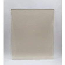 11 x 19.5 Yüksek Isıya Dayanıklı Şömine Kuzine Soba Camı 4 mm - Seramik Cam (Bal Rengi, Şeffaf)