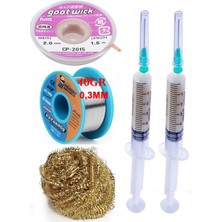 MHM Mechanic /lehim Teli 40GR 0,3mm Lehim Toplama CP-2015 Emme Teli 2,0mm Havya Ucu Temizleme Teli Set ST04