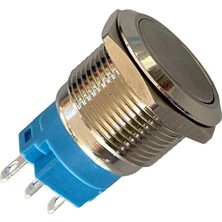 Voltaj E65 19MM Metal Kalıcılı Buton Düz Kafa Ledsiz 1no/1nc