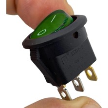Voltaj IC-131 Yuvarlak Işıklı Anahtar On-Off 3p Yeşil