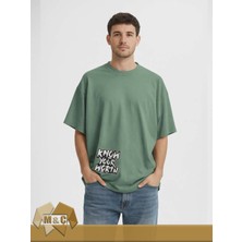 M.Ç Family Store Unisex Oversize Tişört  Özel Tasarım Street Style Trendy Unisex Oversized T-Shirt Unique Design