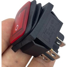Swion IC-104W Geniş Körüklü Işıklı Anahtar On-Off 4p Kırmızı