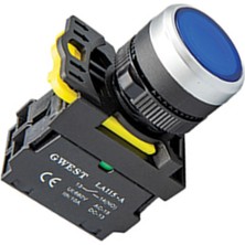 Gwest A5-21D 22MM Mavi LED Işıklı Yaylı Start Buton 220V 1no