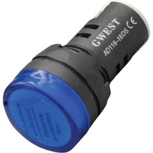 Gwest 16-M 16MM Mavi ledli Sinyal Lambası 220V