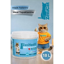 ZeniCat ZeniHealth Erken Teşhis Bentonit Kedi Kumu 18 Lt – pH Seviyesine Göre Renk Değiştiren