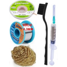 MHM Mechanic /lehim Teli 40GR 0,3mm Lehim Toplama CP-1515 Emme Teli 1,5mm Havya Ucu Temizleme Teli Set ST01