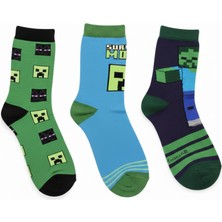 Seabubbles Minecraft Çocuk Çorap 3lü Set