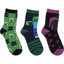 Seabubbles Minecraft Çocuk Çorap 3lü Set