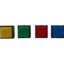 Swion IC-204C Yaylı Kare Plastik Buton 12X12MM PBS-18B (Kırmızı)