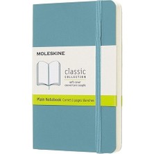 Moleskine Yumuşak Kapak Defter Mercan Mavisi (Çizgisiz - 9X14) - 5482