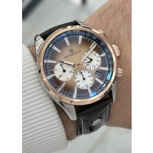 Momentus Orijinal Kahverengi Deri Kordon 10ATM Su Geçirmezlik Erkek Kol Saati ILKCC306T-12KR