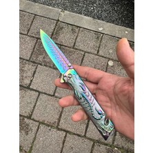 M Mazzanti Akrep Motifli Çelik Çakı