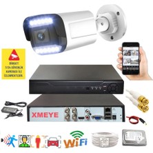 Bises 1 Li Hareket Algılayan 5 Mp Lens 12 Warm LED Gece Renkli Gösteren Güvenlik Kamerası Seti Bs 3312W