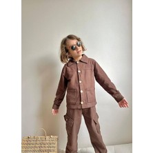 Aden Erkek Çocuk Yıkamalı Keten Gömlek Pantolon Takım