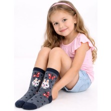 Gigi Giyim Tavşan Kelebekli Kız Çocuk Soket Çorap