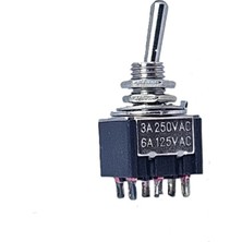 Interkom IC-147 Toggle Switch Yaylı On-Off-Mom 6p Ø6mm MTS-213