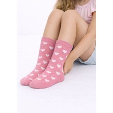 Kalp Desenli Kız Çocuk Soket Çorap