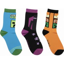 Seabubbles Minecraft Çocuk Çorap 3lü Set