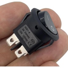 Swion IC-133-4 Yuvarlak Işıksız Anahtar On-Off 4p Siyah