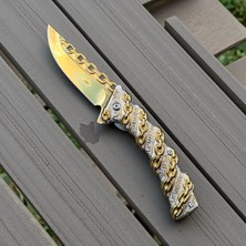 M Mazzanti Gold Zincirli Çelik Çakı