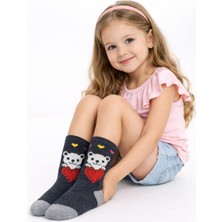 Gigi Giyim Kalpli Ayıcıklı Kız Çocuk Soket Çorap
