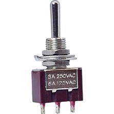 Swion IC-142 Toggle Switch Yaylı On-Off-Mom (Kaliteli) Ø6mm MTS-113