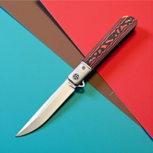 M Mazzanti Ahşap Kabze Çelik Çakı