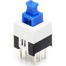 Voltaj IC-196 6 Pinli Bacaklı Kalıcılı Yaylı Push Buton 7X7MM