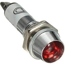 Swion IC-225 8mm Sinyal Lambası Metal 12V Kırmızı