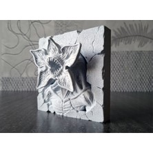 Atölye Matris Stranger Things Demogorgon Rolyef 13 x 13 cm Biblo Dekoratif Obke 3D Baskı Pla Plastik