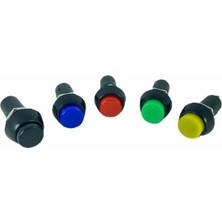 Swion IC-186 Buton Plastik (PBS11B) Yaylı 12MM Kırmızı