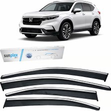 Sunplex Honda Crv 2022- Krom Cam Rüzgarlığı 4 Parça