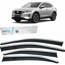 Sunplex Nissan Qashqai 2022- Krom Cam Rüzgarlığı 4 Parça