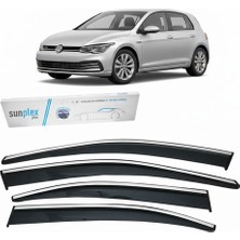 Sunplex Volkswagen Golf 5/6/7 2003-2022 Krom Cam Rüzgarlığı 4 Parça